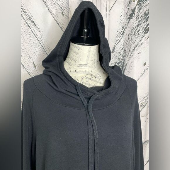 ATHLETA LONG SLEEVE HAYES HOODIE DRESS THUMBHOLES BLACK M - Picture 6 of 10